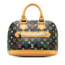 Louis Vuitton-Schwarze Alma PM-Handtasche mit mehrfarbigem Louis Vuitton-Monogramm-Schwarz