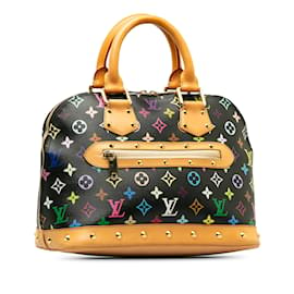 Louis Vuitton-Bolso de mano Alma PM multicolor con monograma de Louis Vuitton negro-Negro