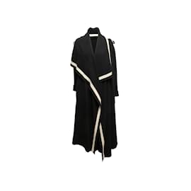 Alexander Mcqueen-Black & White Alexander McQueen Wool Longline Cardigan Size US M-Black