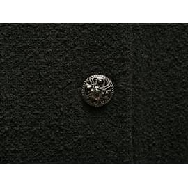 Chanel-Schwarze, gefütterte Wolljacke von Chanel, Größe FR 48-Schwarz