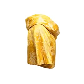 Autre Marque-Vintage amarillo Branell Jacquard Bolero Tamaño US M/l-Amarillo