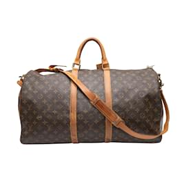 Louis Vuitton-Brown Louis Vuitton 1989 Keepall Bandouliere 45 bag-Brown