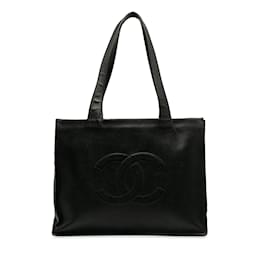 Chanel-Sac cabas Chanel Caviar CC noir-Noir