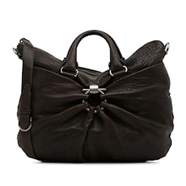 Salvatore Ferragamo-Bolsa Ferragamo Gancini Marrom-Marrom