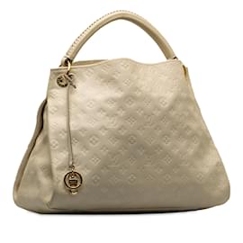 Louis Vuitton-Bolsa Louis Vuitton Monograma Empreinte Artsy MM Hobo Branca-Branco