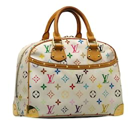 Louis Vuitton-White Louis Vuitton Monogram Multicolore Trouville Handbag-White