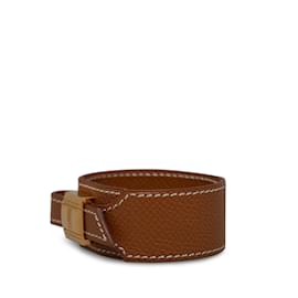 Hermès-Bracelet enroulé Artemis en cuir marron Hermes-Marron