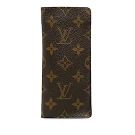 Louis Vuitton-Portafogli lunghi Louis Vuitton Monogram Porte-Valeurs Cartes Credit marroni-Marrone