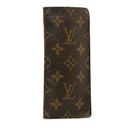 Louis Vuitton-Portafogli lunghi Louis Vuitton Monogram Porte-Valeurs Cartes Credit marroni-Marrone