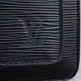 Louis Vuitton-Bolsa Louis Vuitton Noir Epi Couro Monceau-Preto