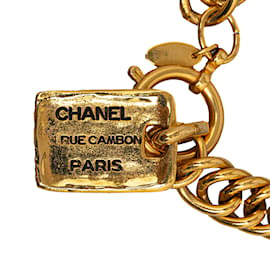 Chanel-Gold Chanel Vintage 31 Rue Cambon Paris Link Charm Bracelet-Golden