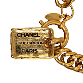 Chanel-Gold Chanel Vintage 31 Rue Cambon Paris Link-Charm-Armband-Golden