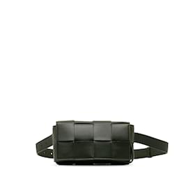Bottega Veneta-Black Bottega Veneta Intrecciato Cassette Belt Bag-Black