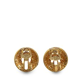 Chanel-Boucles d'oreilles à clip Chanel CC dorées-Doré