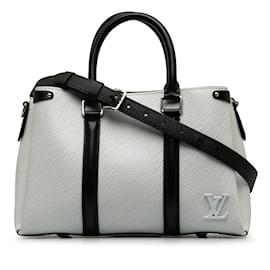 Louis Vuitton-White Louis Vuitton Epi Soufflot BB Satchel-White