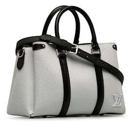 Louis Vuitton-White Louis Vuitton Epi Soufflot BB Satchel-White