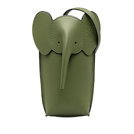 Loewe-Bolso bandolera verde con bolsillo de elefante de Loewe-Verde