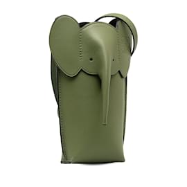 Loewe-Bolso bandolera verde con bolsillo de elefante de Loewe-Verde