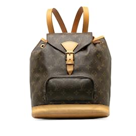 Louis Vuitton-Brown Louis Vuitton Monogram Montsouris MM Backpack-Brown