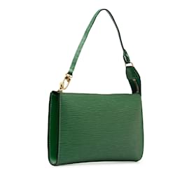 Louis Vuitton-Green Louis Vuitton Epi Pochette Accessoires Baguette-Green