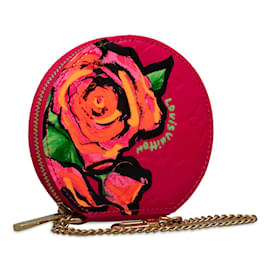 Louis Vuitton-Pink Louis Vuitton Monogram Vernis Roses Coin Pouch-Pink