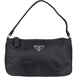 Prada-Prada Nylon Triangle Mini Handbag-Black