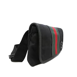 Gucci-Sac ceinture noir Gucci Interlocking G Web-Noir