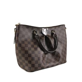 Louis Vuitton-Bolsa Louis Vuitton Damier Ebene Siena MM marrom-Marrom