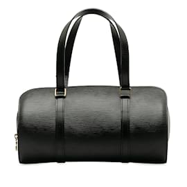 Louis Vuitton-Black Louis Vuitton Epi Soufflot Handbag-Noir