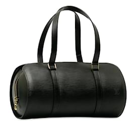 Louis Vuitton-Black Louis Vuitton Epi Soufflot Handbag-Black