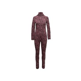 Black & Pink Prada 2021 Virgin Wool Knit Bodycon Jumpsuit Size IT 38 Black