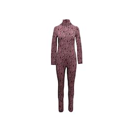 Prada-Prada nero e rosa 2021 Tuta aderente in maglia di lana vergine taglia IT 38-Nero