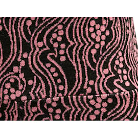Prada-Black & Pink Prada 2021 Virgin Wool Knit Bodycon Jumpsuit Size IT 38-Black
