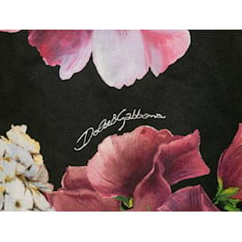 Dolce & Gabbana-Robe moulante à imprimé floral Dolce & Gabbana noire et multicolore taille IT 44-Noir