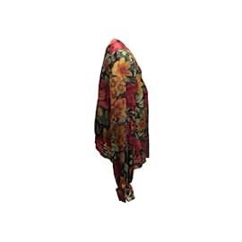 Autre Marque-vintage Rouge &Multicolore Valentino Miss V Silk Top Taille IT 44-Rouge