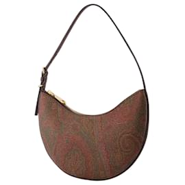 Etro-Arnique Shoulder Bag - Etro - Leather - Brown-Brown