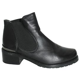 Botines Stuart Weitzman en cuero negro Negro