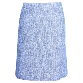 Hugo Boss-Boss Knee-Length Skirt in Blue Viscose-Blue