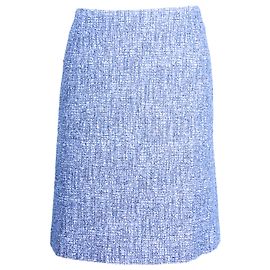 Hugo Boss Jupe mi-longue Boss en viscose bleue Bleu