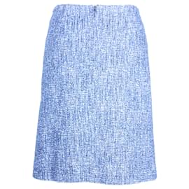 Hugo Boss-Boss Knee-Length Skirt in Blue Viscose-Blue