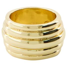 Anine Bing-Grober gerippter Ring Goldring - ANINE BING - 14k Vergoldetes Messing – Gold-Golden,Metallisch