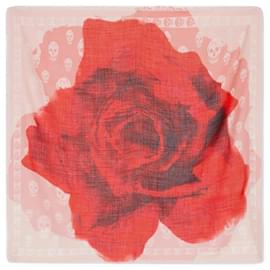 Alexander Mcqueen-Skull Scarf - Alexander Mcqueen - Silk - Red-Other,Python print