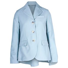 Lanvin Cape Blazer Jacket in Light Blue Wool Blue Light blue
