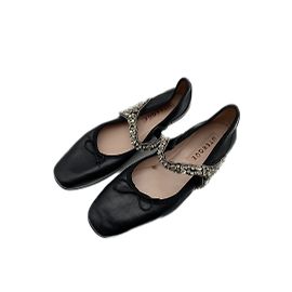 UTERQUE  Ballet flats T.eu 38 leather Black