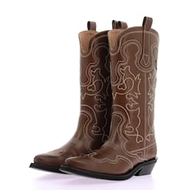 Ganni-GANNI  Boots T.eu 38 leather-Brown