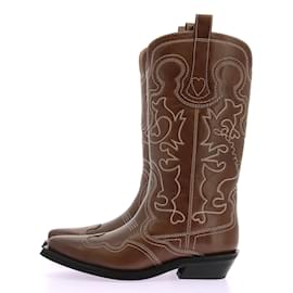 Ganni-GANNI  Boots T.eu 38 leather-Brown