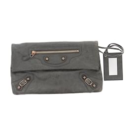 Balenciaga-BALENCIAGA  Clutch bags T.  leather-Grey