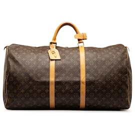 Louis Vuitton-Louis Vuitton Brown Monogram Keepall 60-Brown