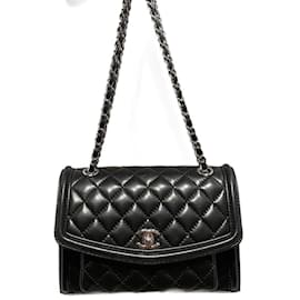 Chanel-Handtaschen-Schwarz,Silber Hardware
