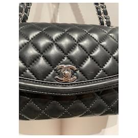 Chanel-Handbags-Black,Silver hardware